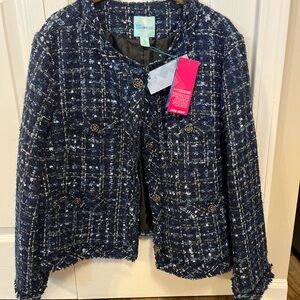Old Navy Navy Tweed Women's Blazer